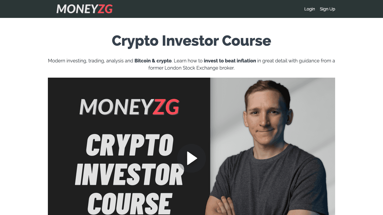 MoneyZG Crypto Investor Course seller-page artwork